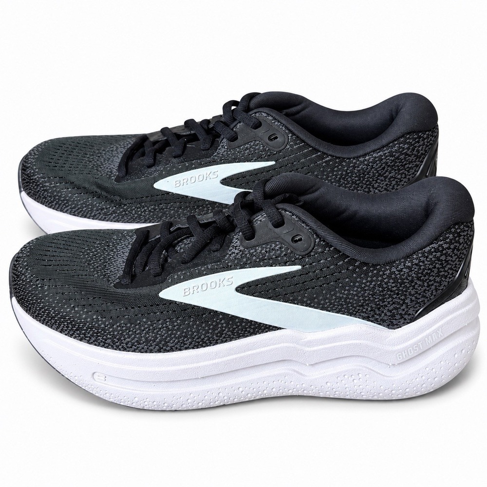 Brooks Ghost Max 2 Black White 1204201B077 Women's 8.5 B Running Shoes
